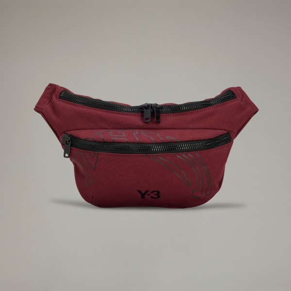Burgundy Y-3 Morphed Crossbody Bag