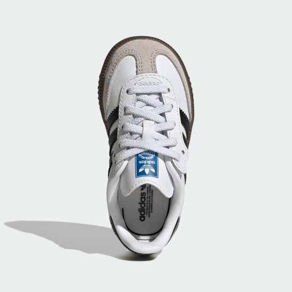 White Samba OG Comfort Closure Elastic Lace Shoes Kids