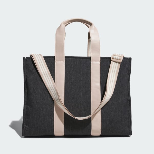 Black Denim-Look Heather Big Tote Bag