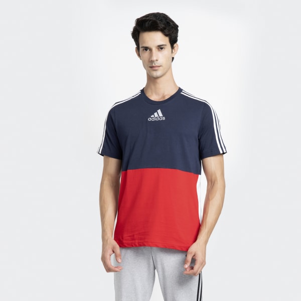 Adidas colour block t shirt store