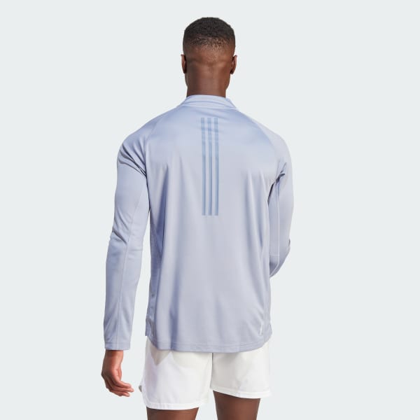 Purple Gym Heat Quarter-Zip Long Sleeve Tee