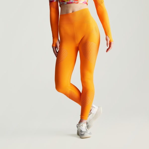 adidas by Stella McCartney TrueStrength Knit Yoga Leggings Orange adidas Deutschland