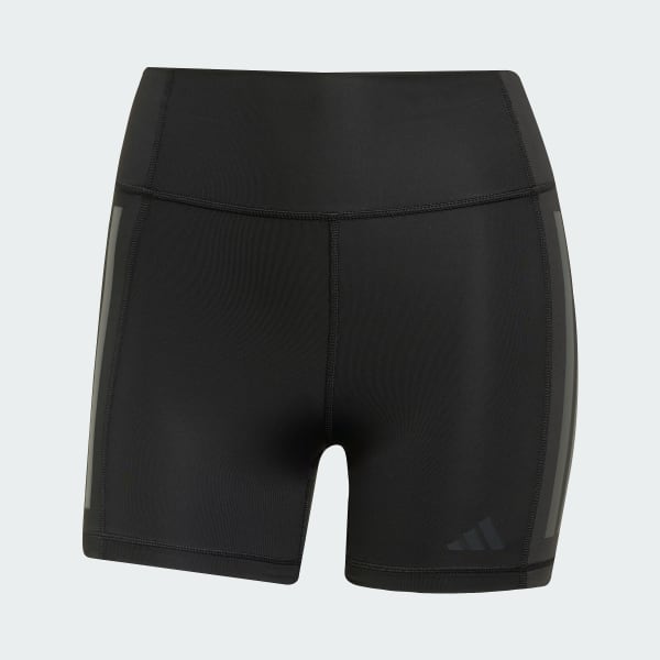 Schwarz Optime 3-Streifen kurze Leggings
