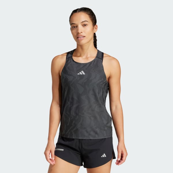 Hitam Tank Top Ultimate Running Engineered CLIMACOOL+