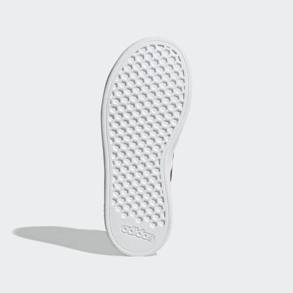 White Grand Court Court Elastic Lace and Top Strap Shoes