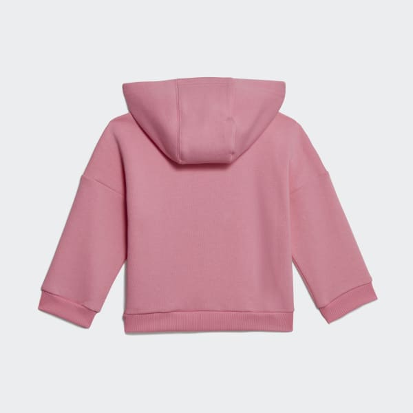 Pink Hooded Fleece Tracksuit