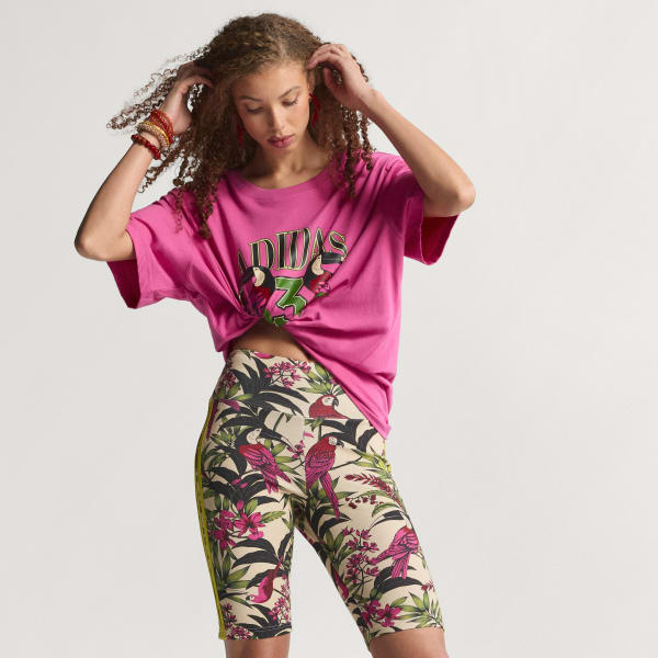 bézová CYKLISTICKÉ ŠORTKY ADIDAS x FARM RIO