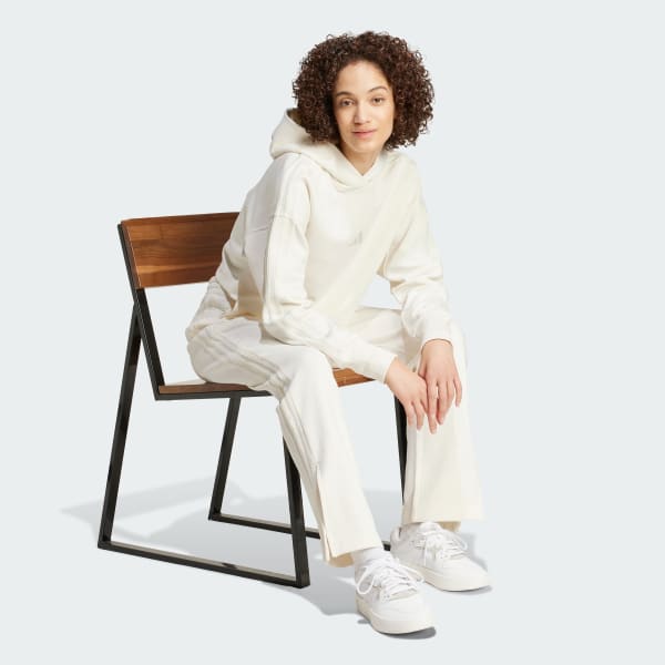 Bianco Pantaloni ALL SZN French Terry 3-Stripes Straight Leg