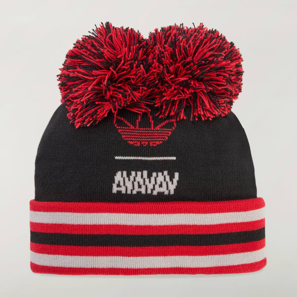 Black adidas Originals by AVAVAV Souvenir Pom-Pom Beanie