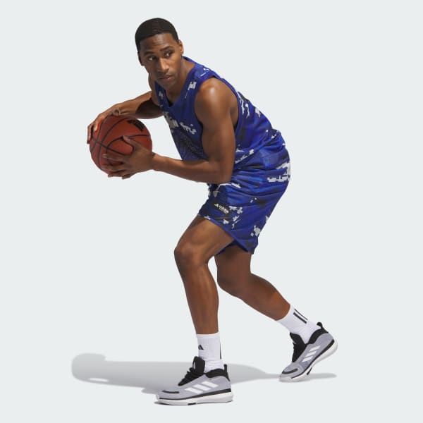 Azul Shorts Estampado adidas Basketball Legends