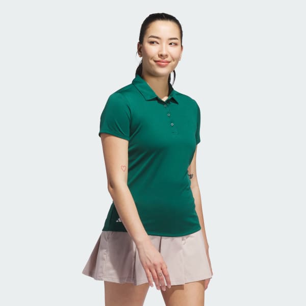 mau-xanh-la Áo Polo Nữ Ngắn Tay Trơn Màu Performance