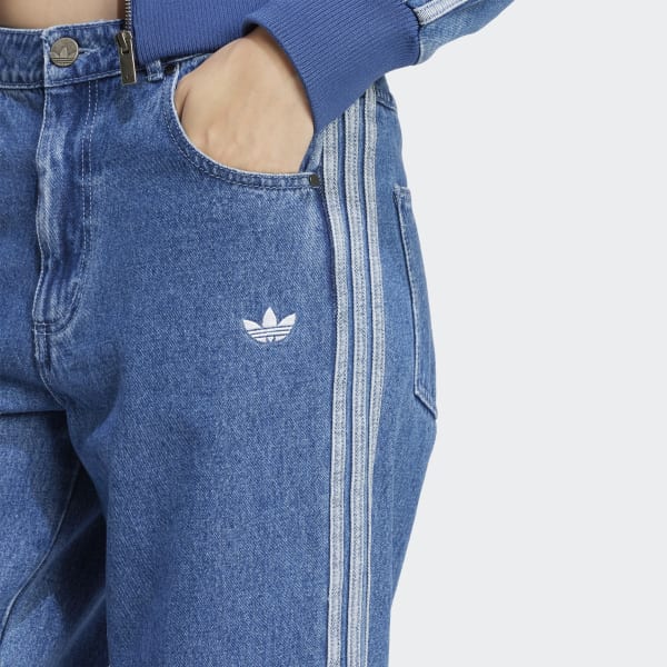 パンツ adidas Women's Adicolor Denim 3-Stripes adidas Women's Adicolor Denim 3-stripes Track Pants | ShopSimon