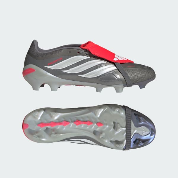 Cinzento Botas de Futebol com Língua Dobrada PREDATOR LEAGUE - Piso Firme