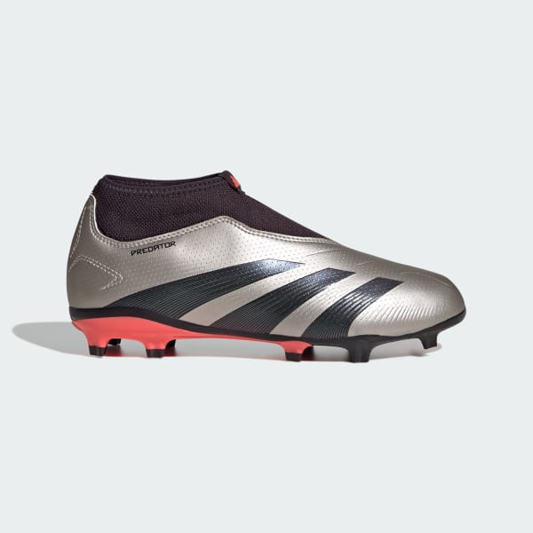 adidas Predator League Laceless Kids Çim Saha Kramponu - Gri