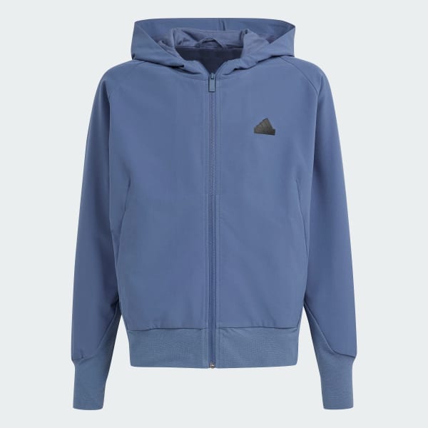Bleu Veste de survêtement zippée tissée Z.N.E. Enfants