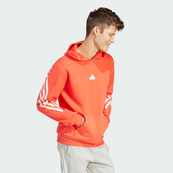 Mens orange adidas hoodie sale