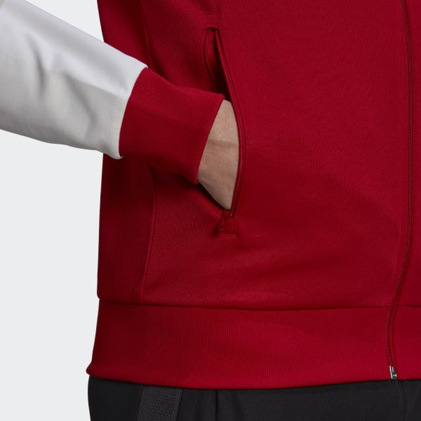 Rouge Veste de survêtement Ajax Amsterdam Essentials Trefoil