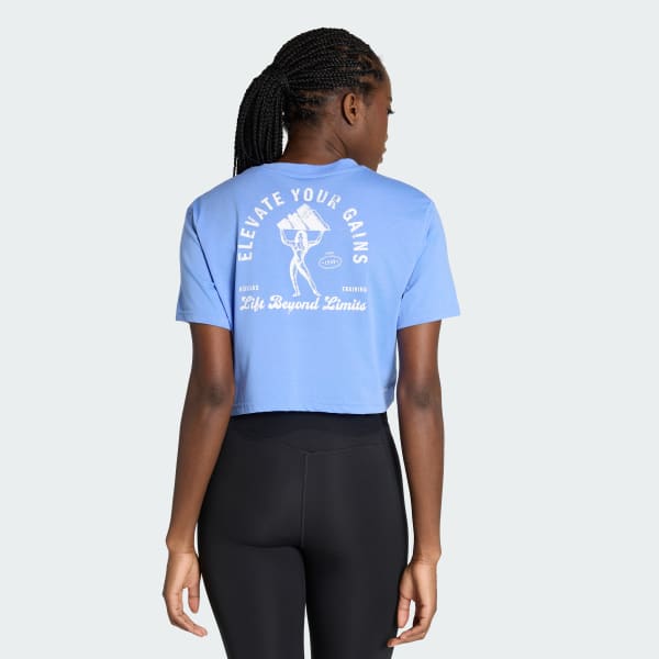 Azul Playera de Entrenamiento CLIMACOOL Vintage Graphic