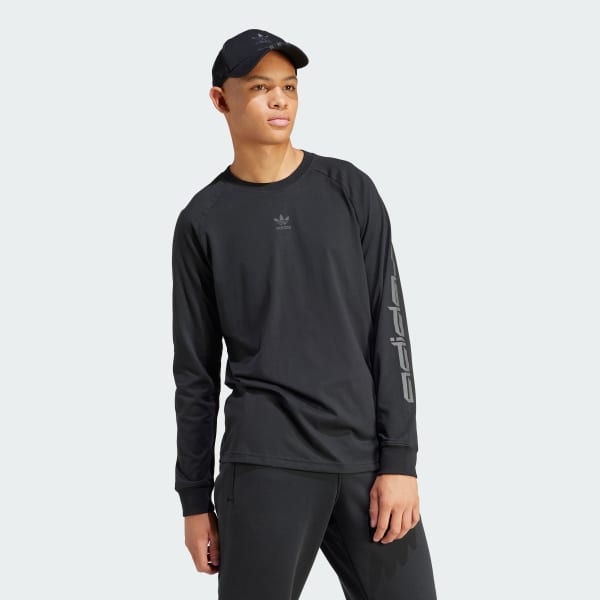 Μαύρο Graphic Long Sleeve Tee