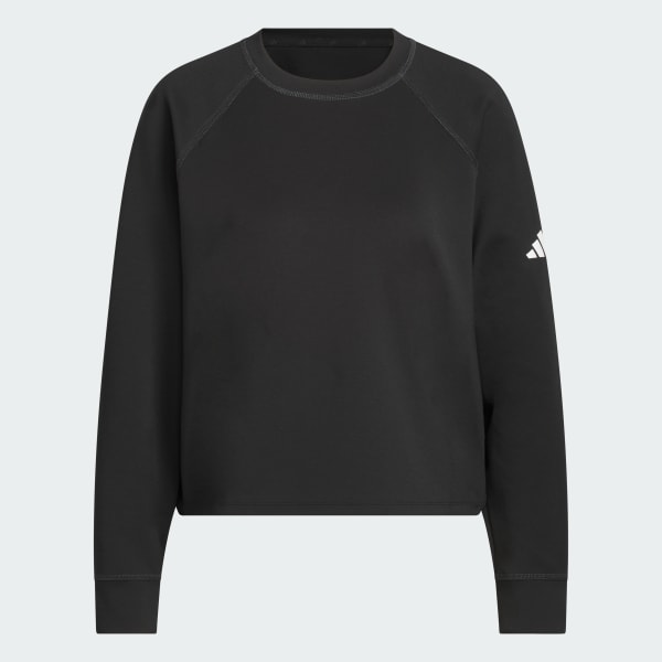 adidas Beyond The Course Side-snap Twistweave Sweatshirt - Black