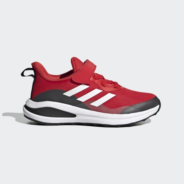 adidas FortaRun Elastic Lace Top Strap Running Shoes - Red | Kids ...