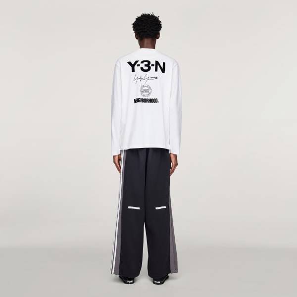 White Y-3 NBHD LOGO LS TEE