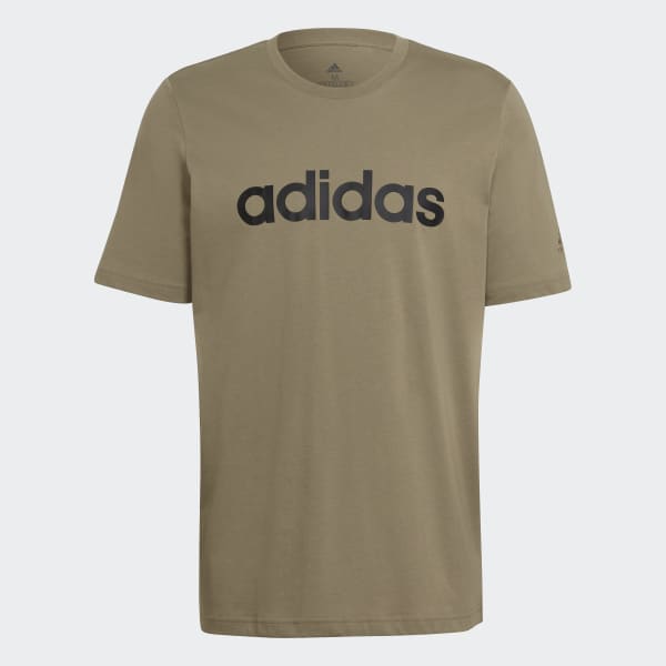 Zielony Essentials Embroidered Linear Logo Tee 29192