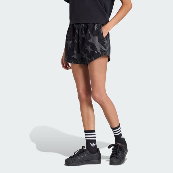 Siyah DENIM GRAPHIC ŞORT