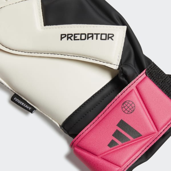 Schwarz Predator Match Fingersave Torwarthandschuhe