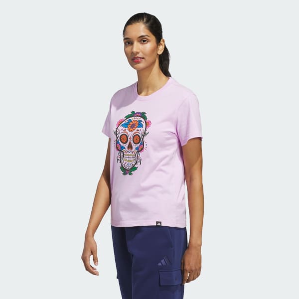 Violeta PLAYERA GRÁFICO SUGAR SKULL