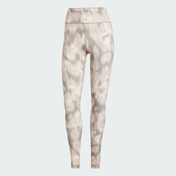 bézová Optime Essentials Allover Print Flower Tie-Dye Leggings