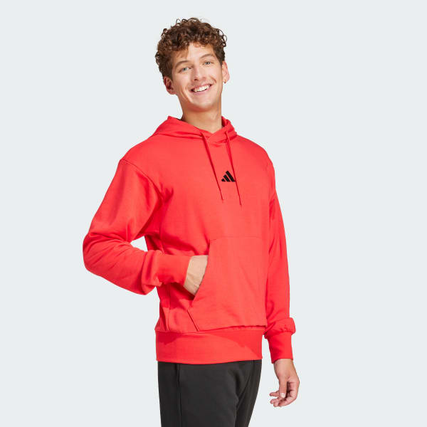 Rojo Sudadera con capucha Essentials Feelcozy French Terry