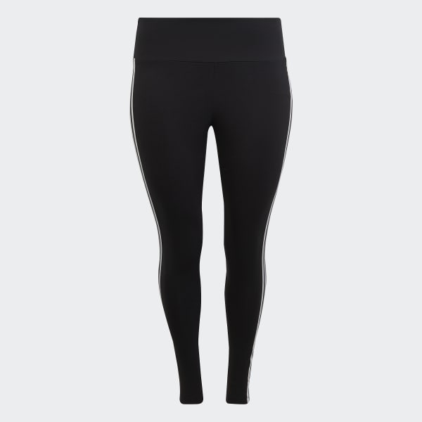Negro Mallas Adicolor Classics 3 Franjas Corte Alto