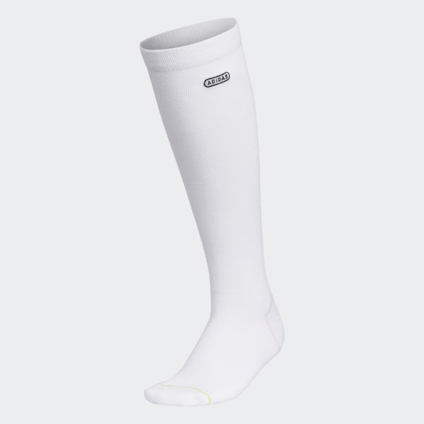 White Logo Knee Socks IF223