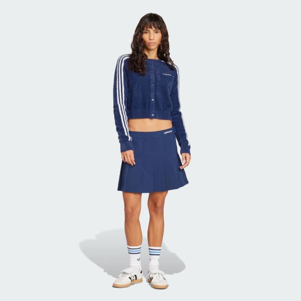 adidas FLUFFY KNITTED CARDIGAN ネイビー adidas Fluffy Knitted Cardigan - Blue | Free Shipping with