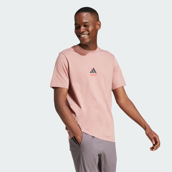 Rosado Polo Lounge Pizza Estampado