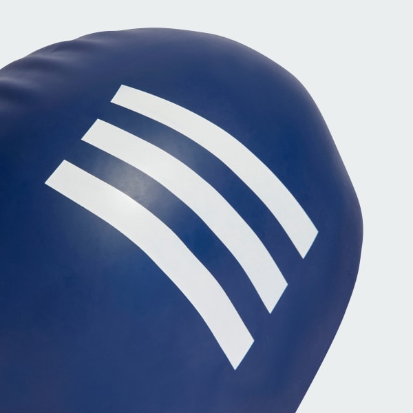 Blue adidas 3-Stripes Swim Cap
