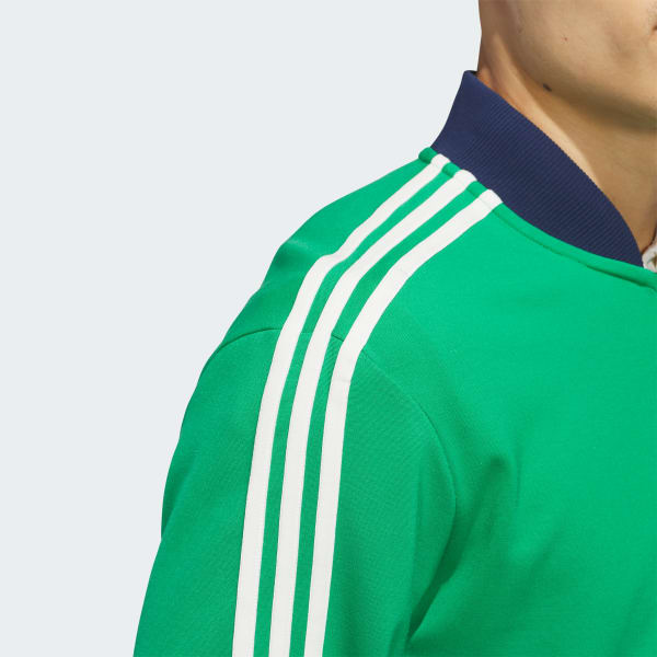 adidas Originals 3-Stripes 1/4 Zip Sweatshirt - Green | Free