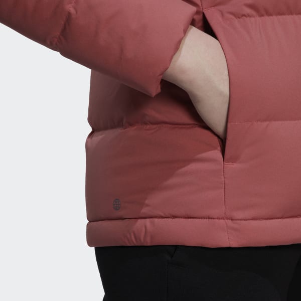 Red Helionic Hooded Down Jacket