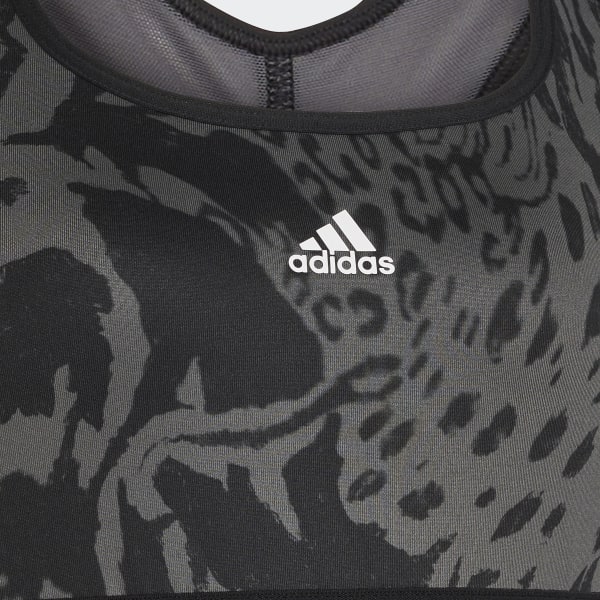 Grey AEROREADY Sport Icon Animal Print Sports Bra