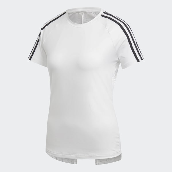 Histérico Arroyo Alerta Camiseta Design 2 Move 3 bandas - Blanco adidas | adidas España