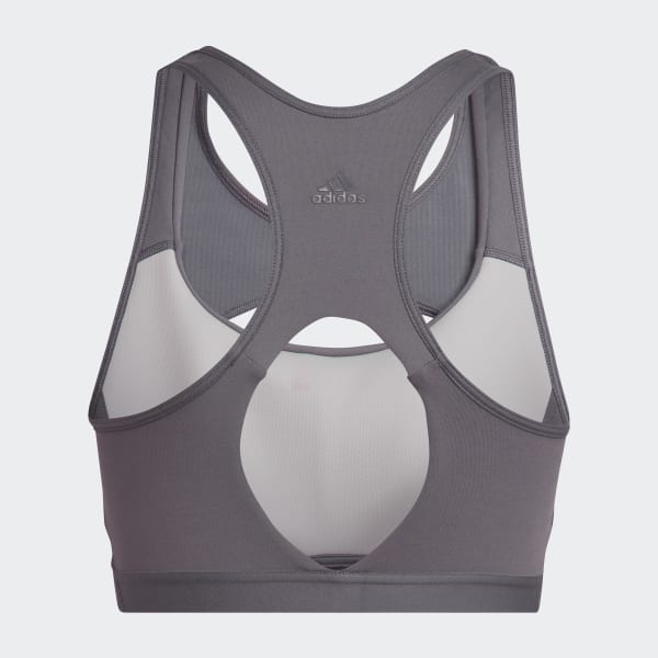 Szary CoreFlow Studio Medium-Support Yoga Wind Bra TG475