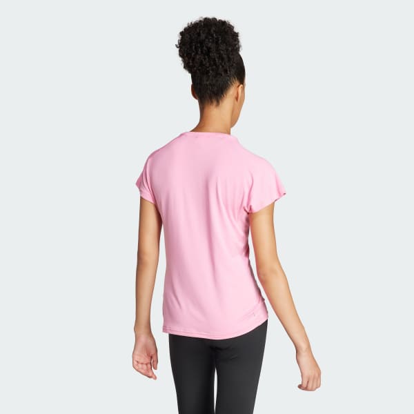 Pink AEROREADY Train Essentials Minimal Branding V-Neck Tee