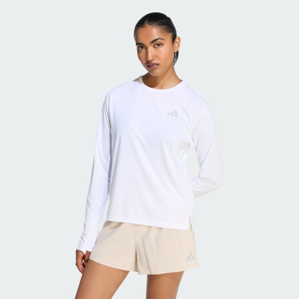 adidas ADI365 Running Climacool Iconic Long Sleeve Top - White