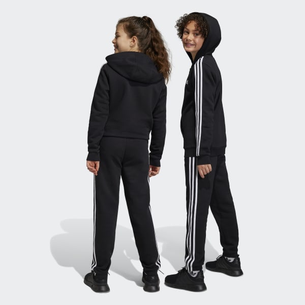 Negro Pantalón Essentials 3 Tiras Tela Fleece