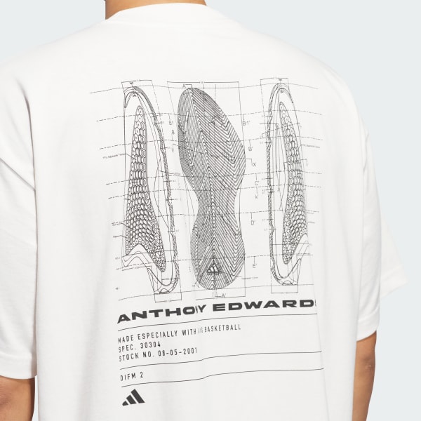 adidas Anthony Edwards Seasonal Graphic Tee - White | adidas