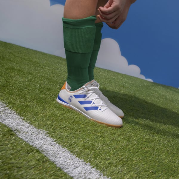 Blanco Zapatos de Fútbol Gamemode Tejidos Cancha Cubierta LLA35