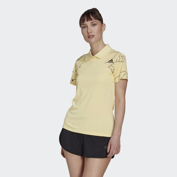 Yellow Club Tennis Graphic Polo Shirt