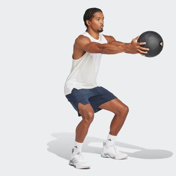 สีน้ำเงิน กางเกงขาสั้น Designed for Training HIIT Workout HEAT.RDY