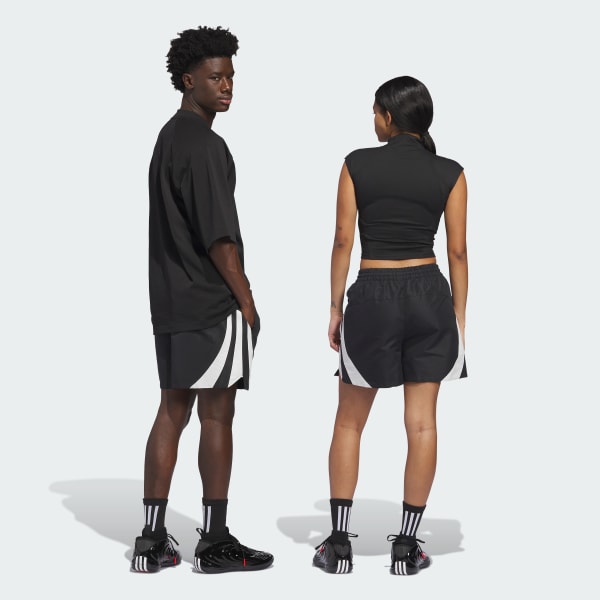 Siyah ADIDAS BASKETBALL DOKUMA ŞORT